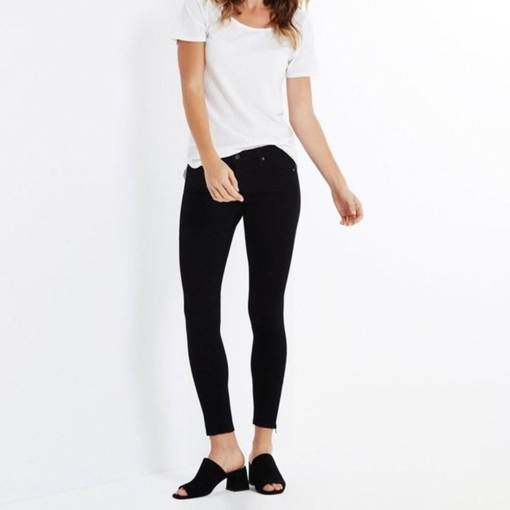Adriano Goldschmied The Legging Ankle Black Distressed Jeans